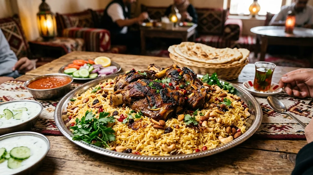 Large mutton Mandi platter prepared for a party order